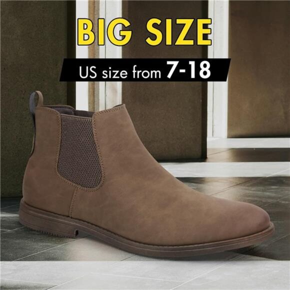 Men\'s Plus Size Chelsea Boots Classic Casual Dress Ankle Boots main image 6